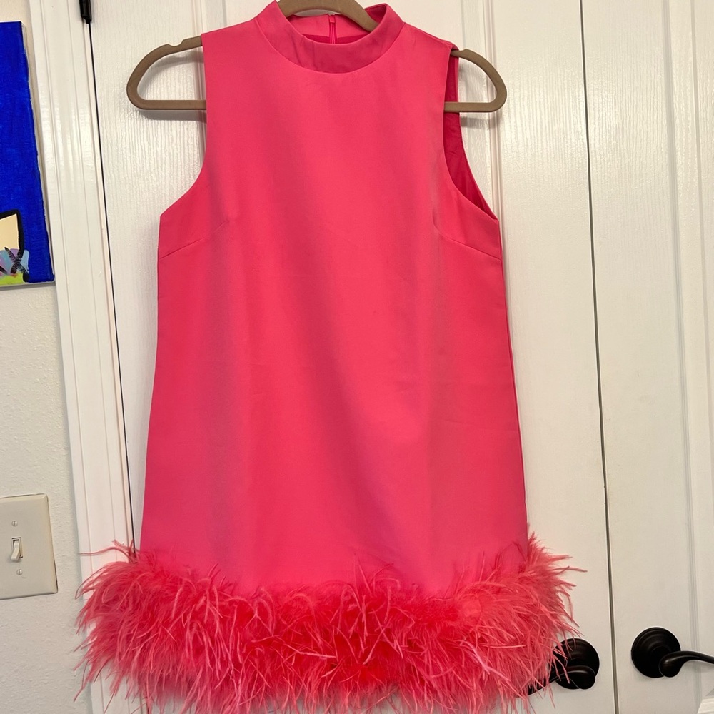 Pink High-neck Dress